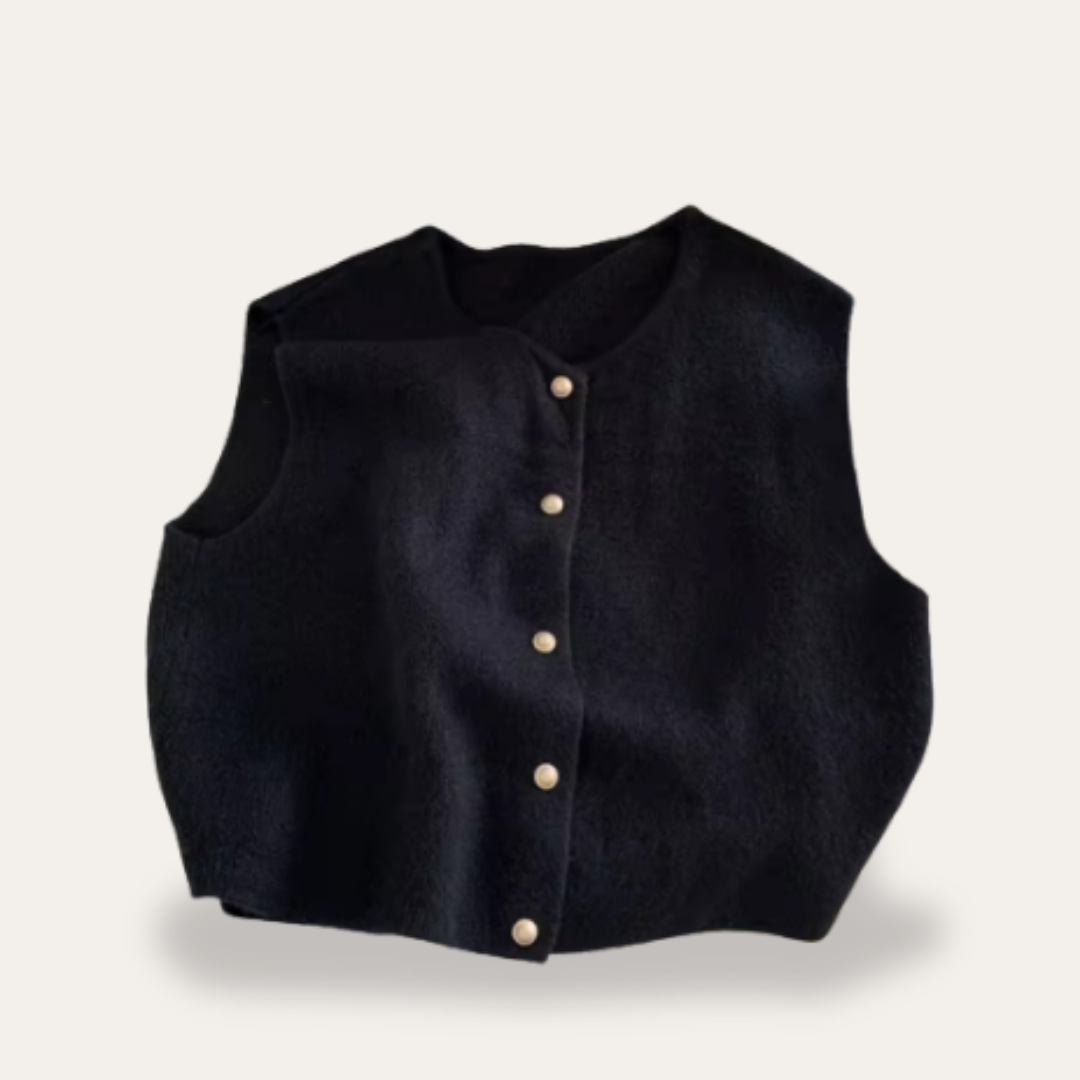 Damen Strickweste mit Knöpfen | Vestea