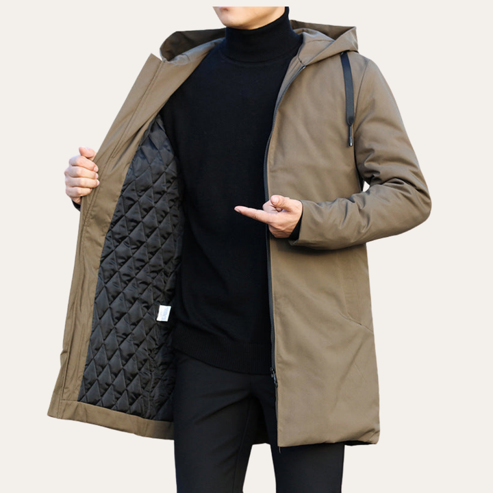 Herren Winterjacke mit Kapuze und Reißverschluss | Vestea
