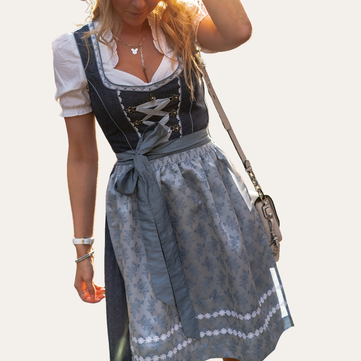 Damen Dirndl Kleid Trachtenstoff | Vestea