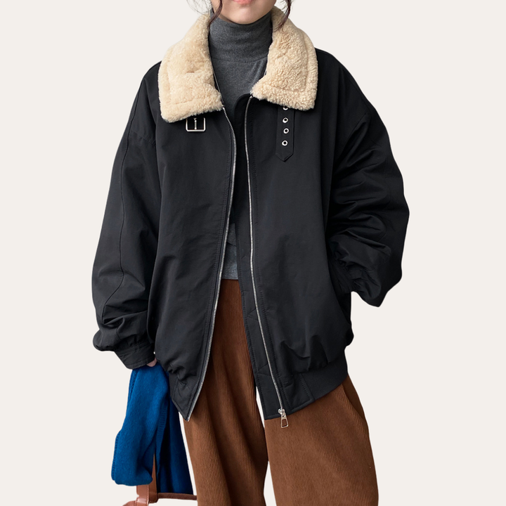 Damen Winterjacke Teddykragen Gefüttert | Vestea