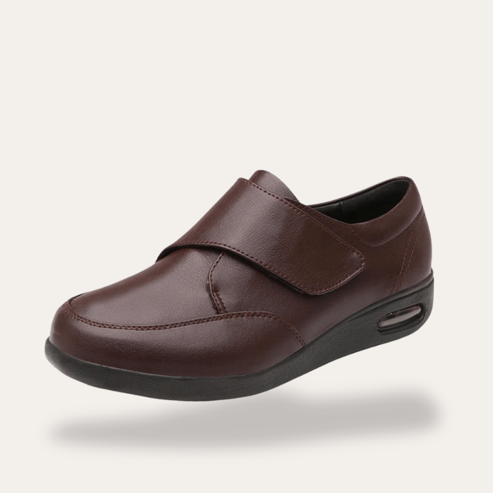 Orthopädische Herren Lederschuhe Klettverschluss Bequemschuhe | Vestea