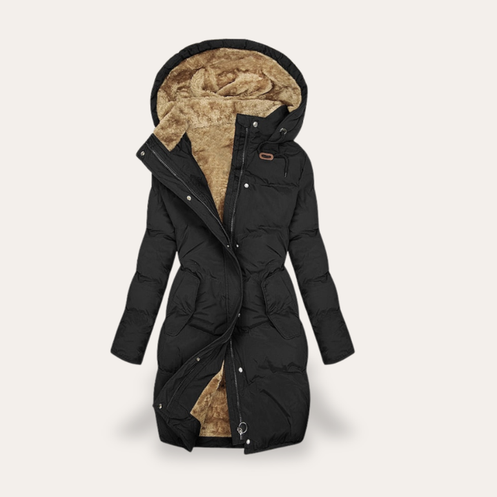 Damen Wintermantel Warm Gefütterte Kapuzenjacke | Vestea