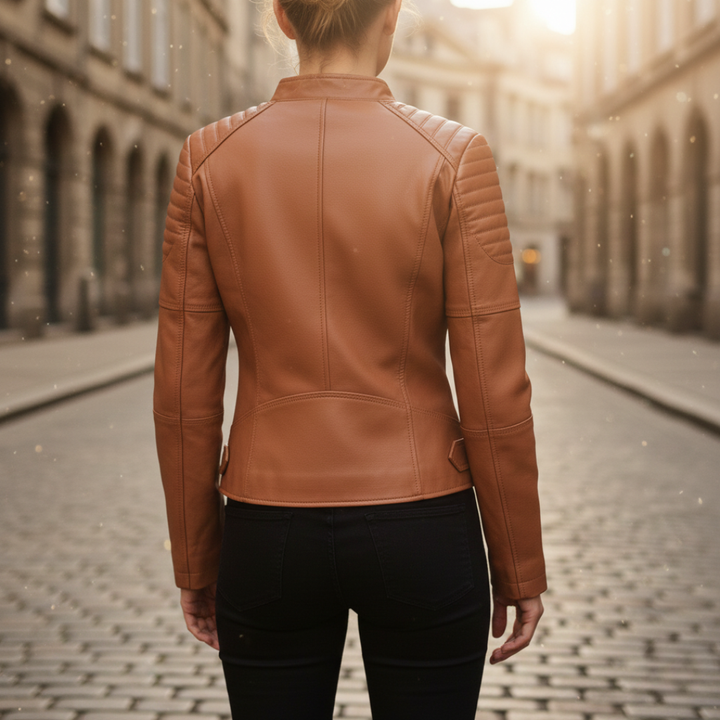 Damen Lederjacke Biker | Vestea