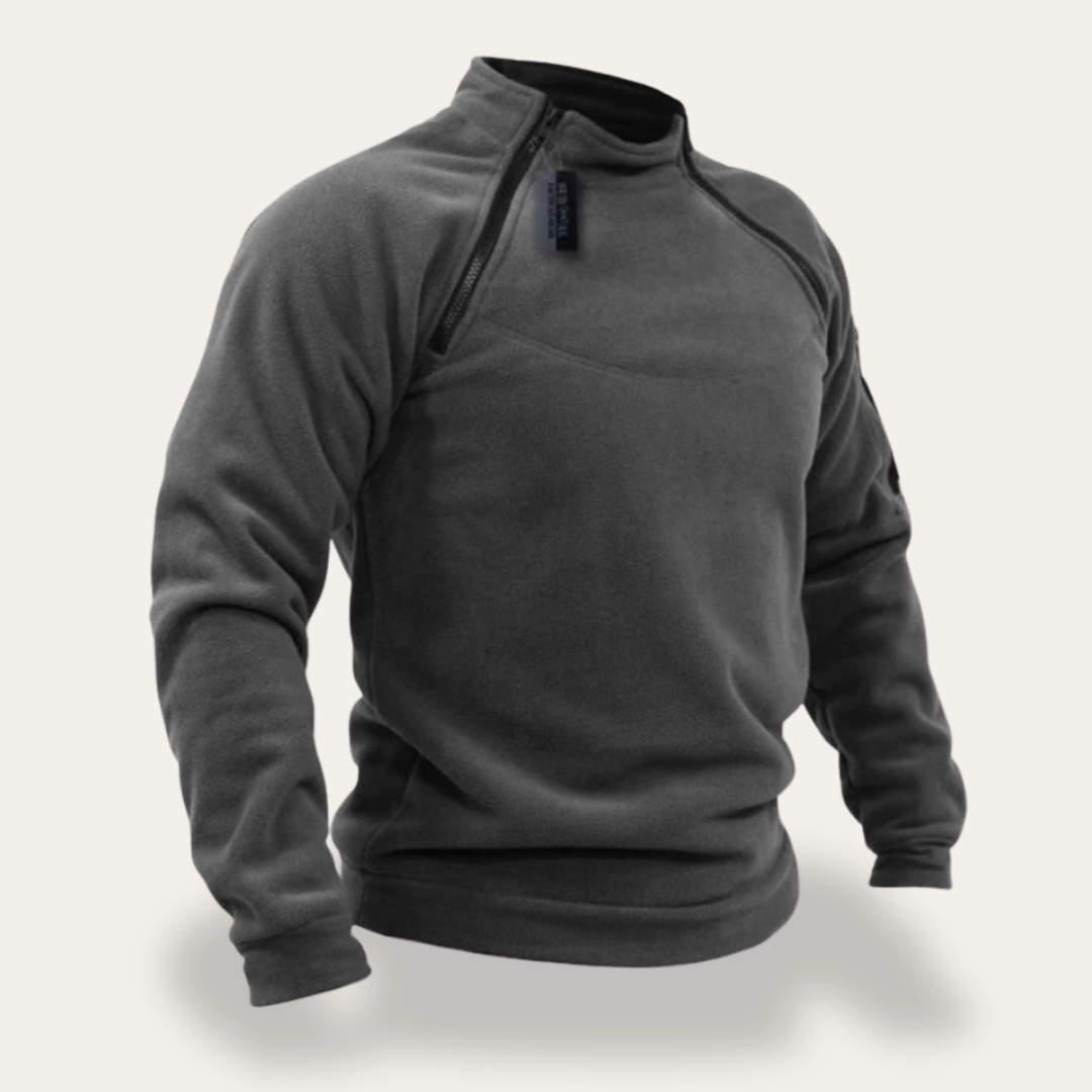 Herren Fleece Pullover Outdoor Sweatshirt mit Reißverschluss | Vestea