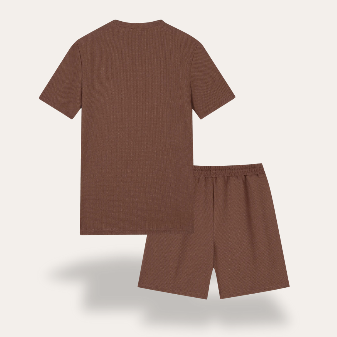 Freizeit Set für Herren T-Shirt und Shorts Set aus leichtem Material mit verstellbarem Bund | Vestea