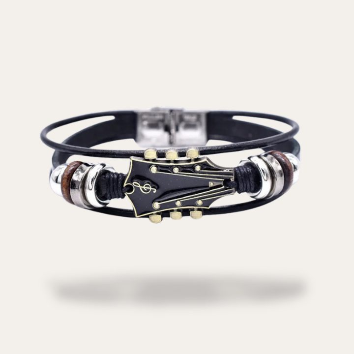 Lederarmband mit Gitarrenanhänger Schmuck | Vestea