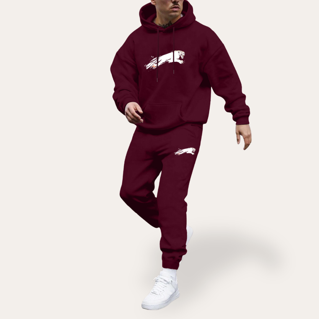 Herren Jogginganzug Zweiteiler mit Hoodie Sport Freizeit Set | Vestea