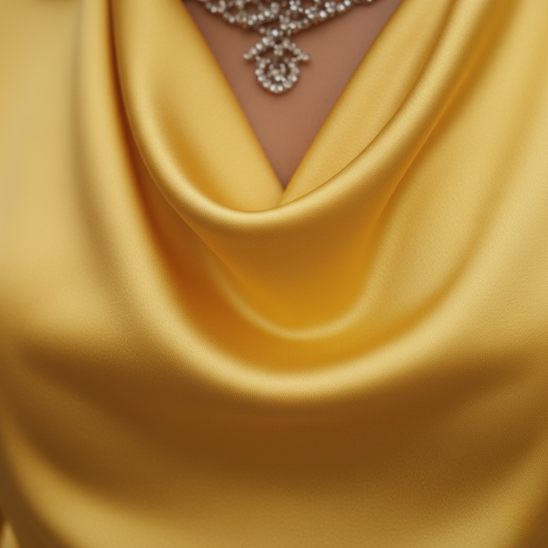 Damen Bluse mit Cowl-Kragen und langen Ärmeln | Vestea