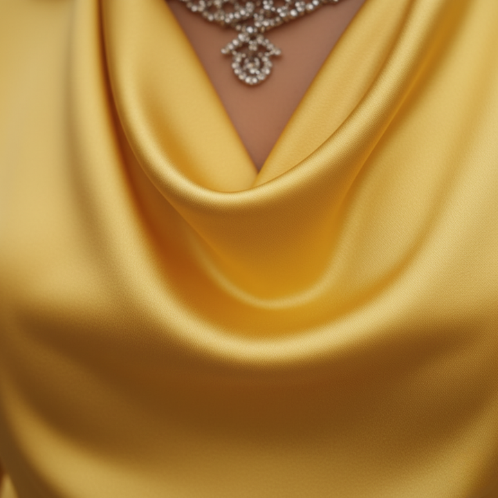 Damen Bluse mit Cowl-Kragen und langen Ärmeln | Vestea