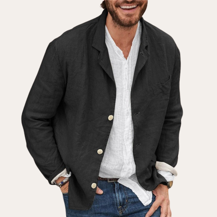 Herren Leinen Blazer Freizeitjacke | Vestea