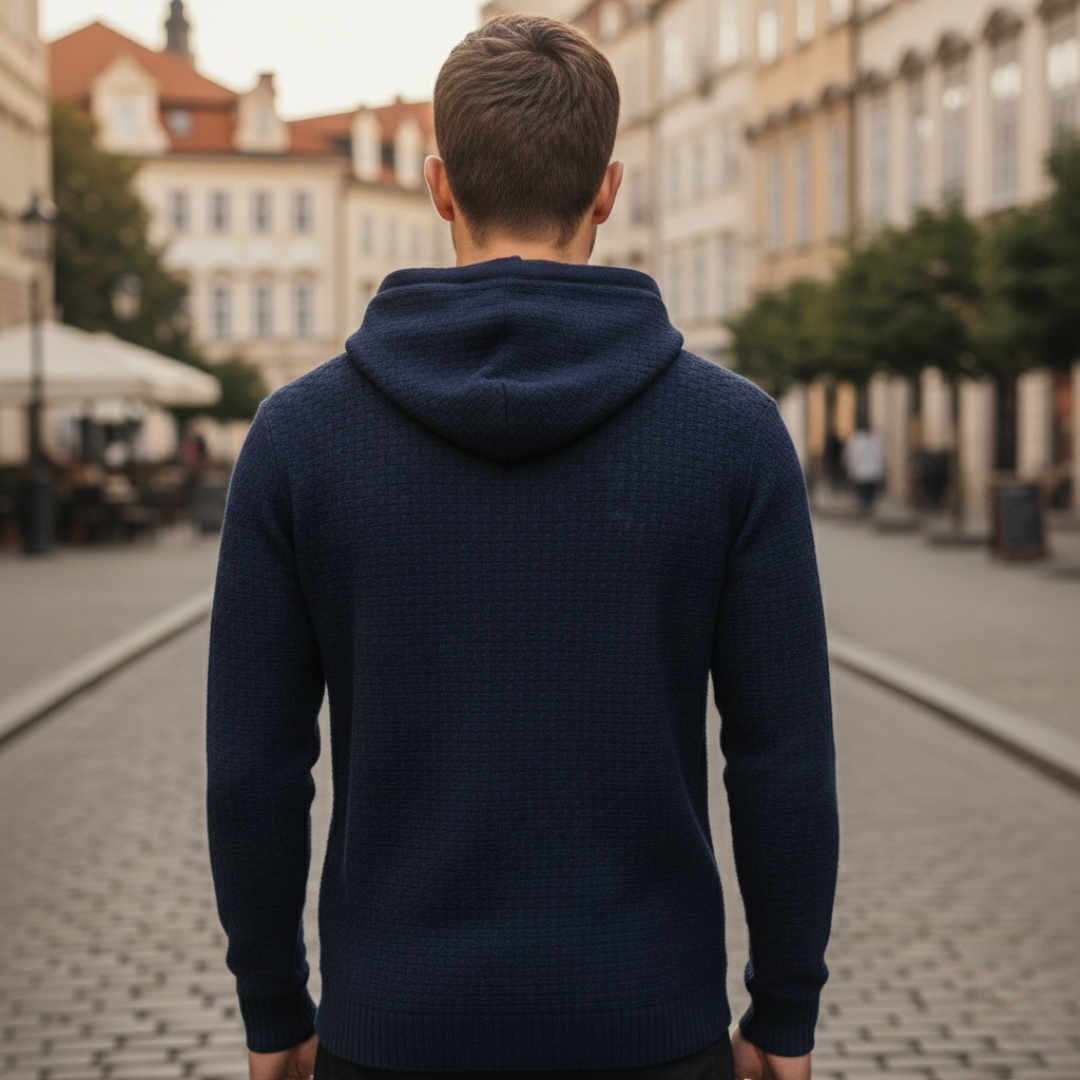 Gestrickter Kapuzenpullover für Herren| Vestea