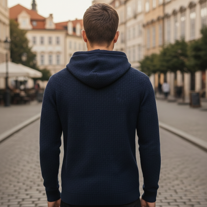 Gestrickter Kapuzenpullover für Herren| Vestea