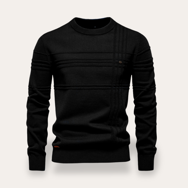 Herren Pullover Strick Rundhals Slim Fit | Vestea