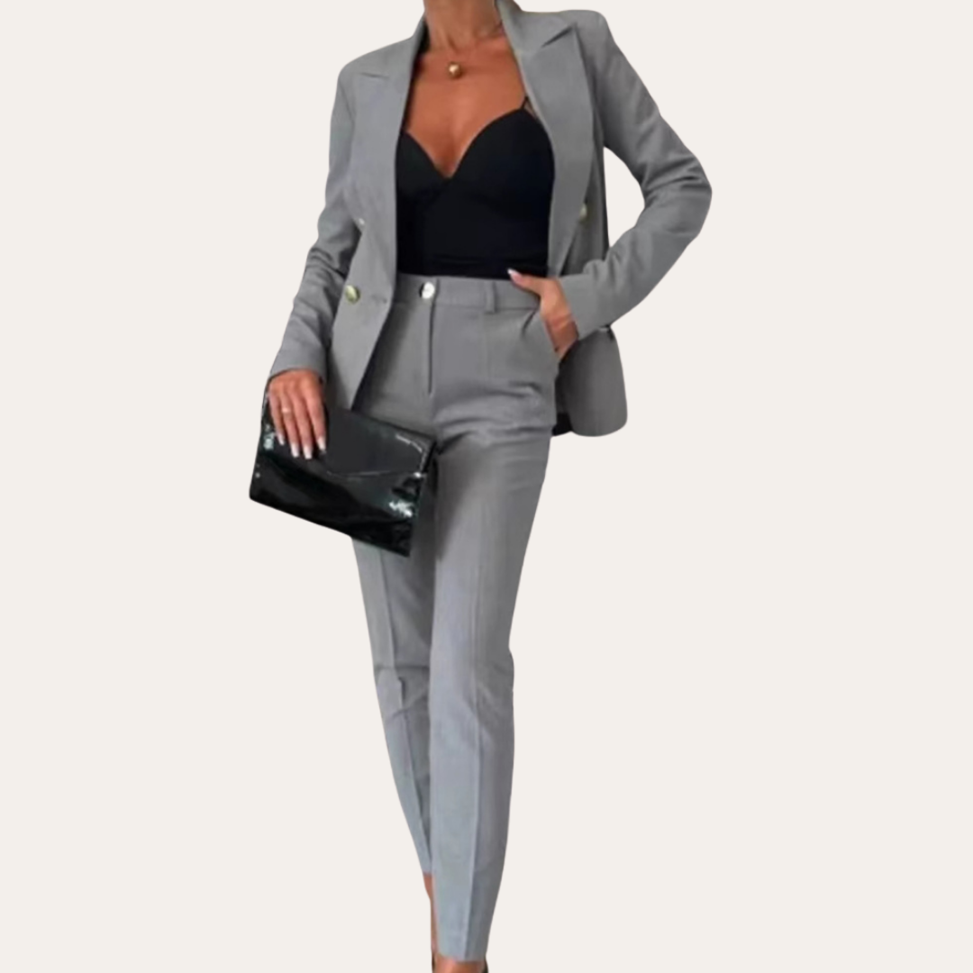 Damen Business Anzug Hosenanzug Elegant Blazer Hose | Vestea