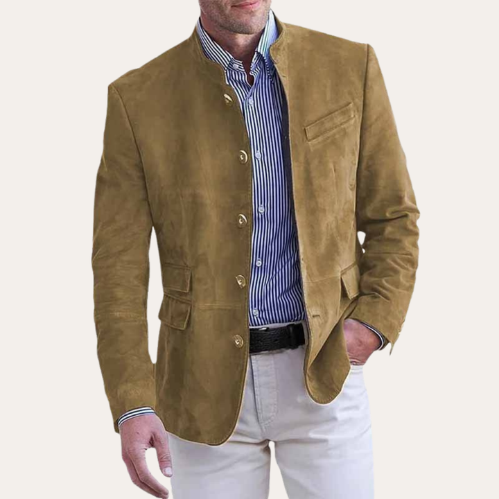 Herren Freizeit Blazer Stehkragen Jacke | Vestea