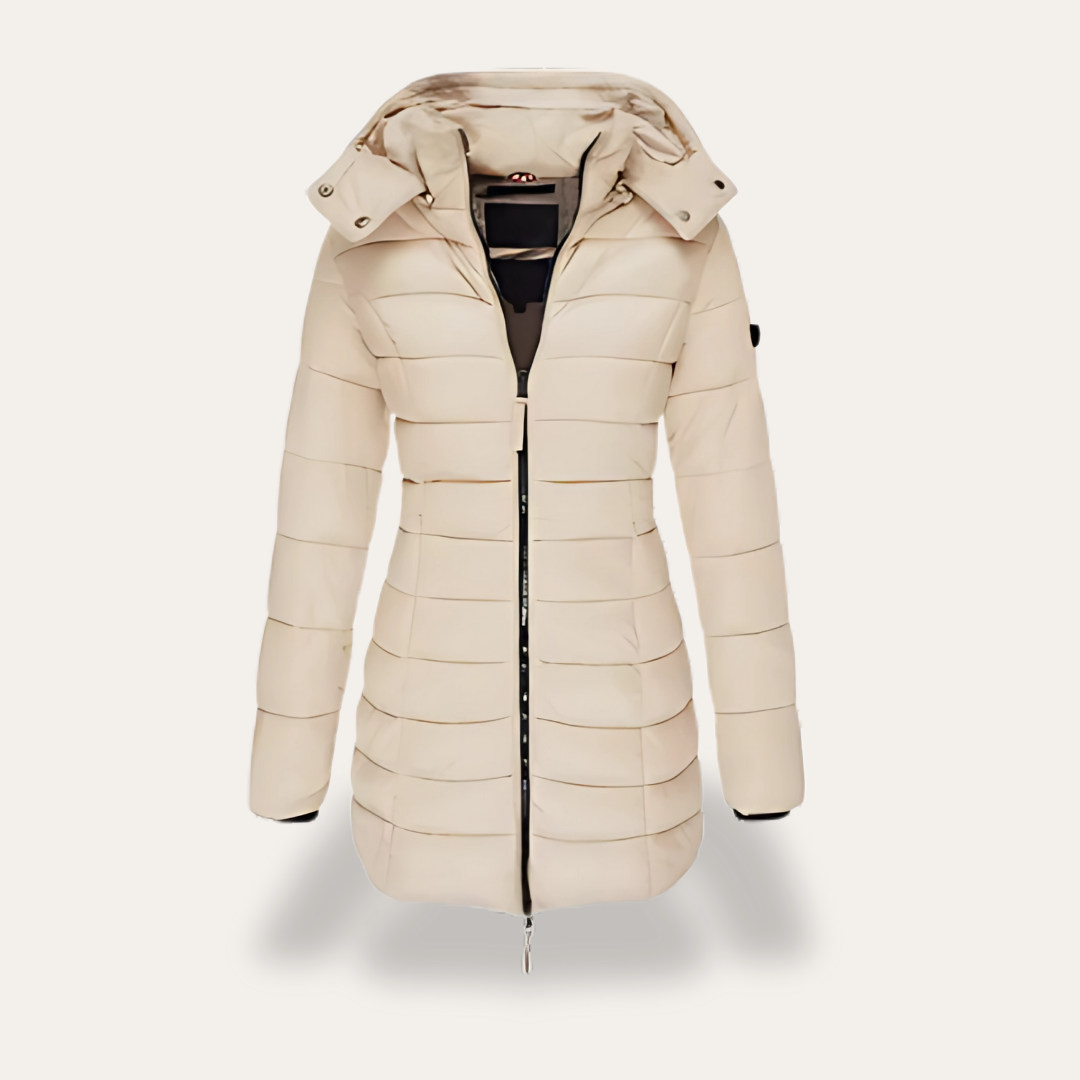 Damen Steppmantel Winterjacke mit Kapuze | Vestea