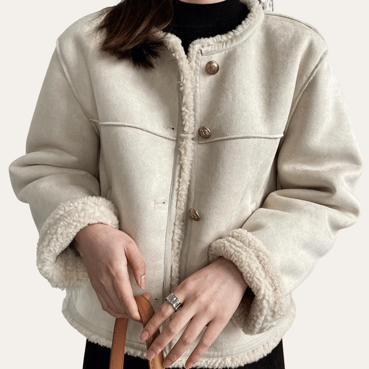 Damen Winterjacke Gefüttert Kunstpelz Kurzjacke | Vestea