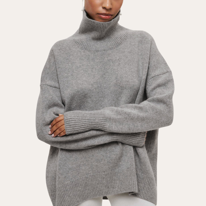 Strickpullover Rollkragen Oversize Langarm fur damen | Vestea