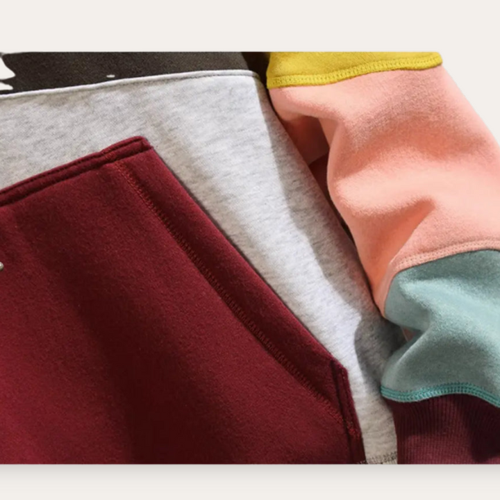 Herren Patchwork Kapuzenpullover | Vestea
