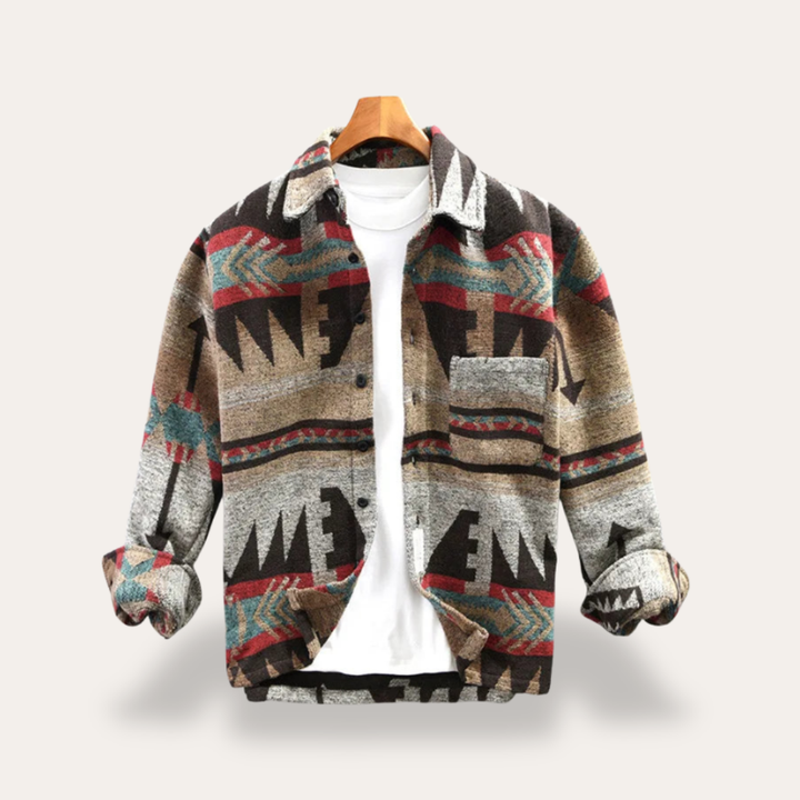 Herren Flanellhemd mit Muster | Vestea