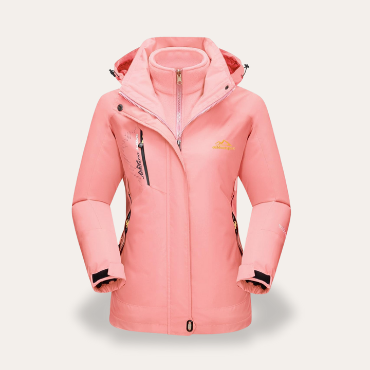 Damen Outdoorjacke wasserdicht mit Kapuze und Reißverschluss | Vestea