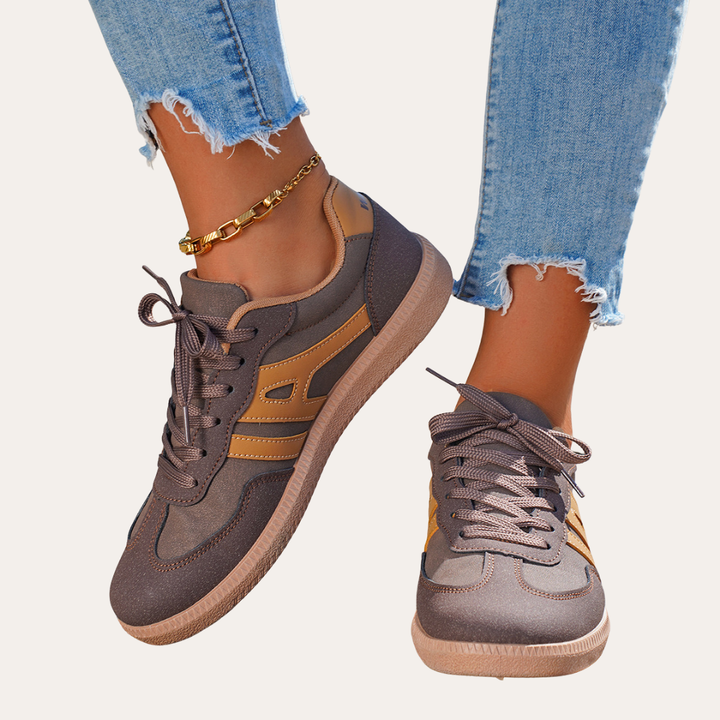 Damen Orthopädische Leder-Sneaker – Bequeme Freizeitschuhe mit Fußbett, Weicher Sohle & Ergonomischer Passform | Vestea