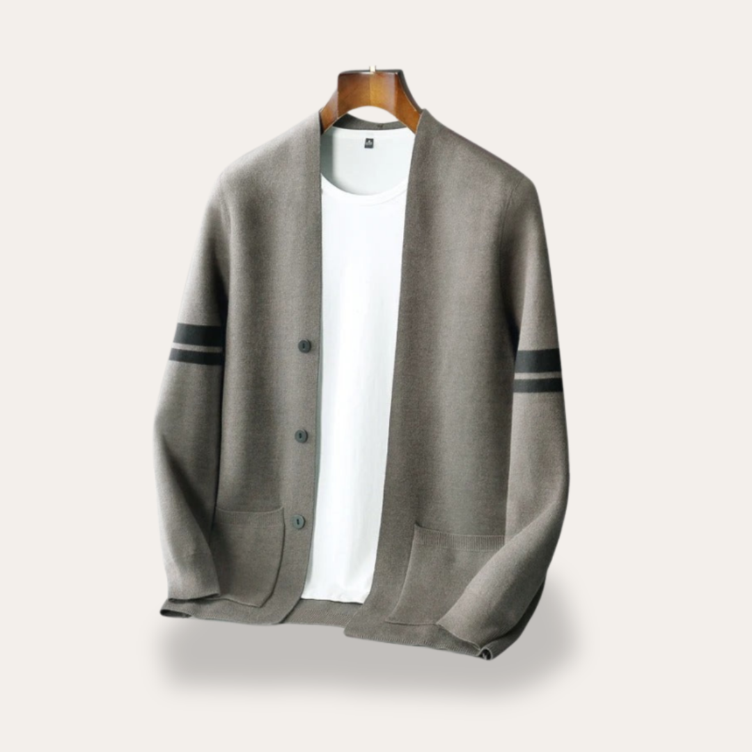 Herren Strickjacke mit Taschen Freizeitjacke | Vestea