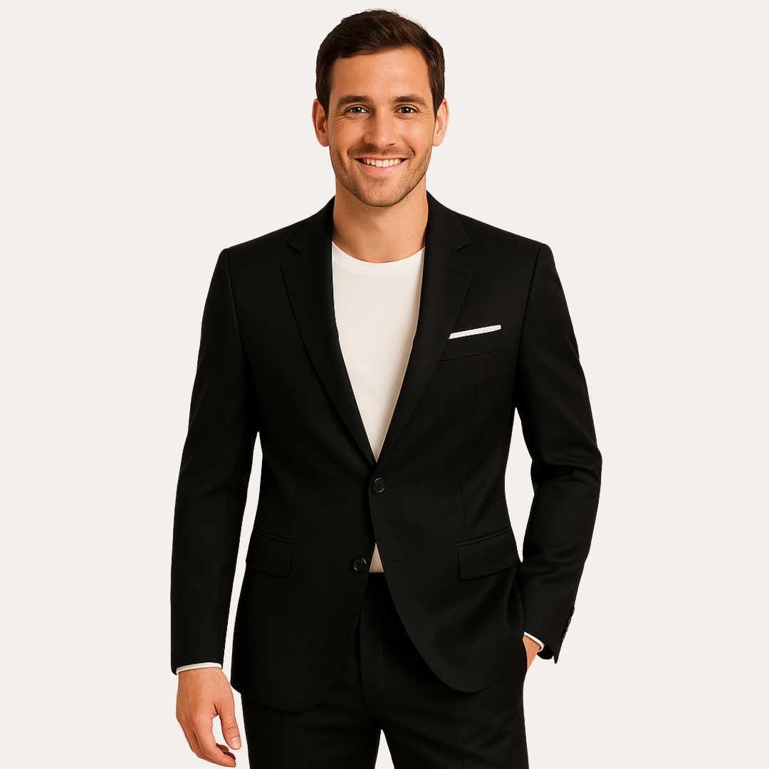Herren Slim Fit Anzug aus Wollmischung mit Sakko und Hose | Vestea