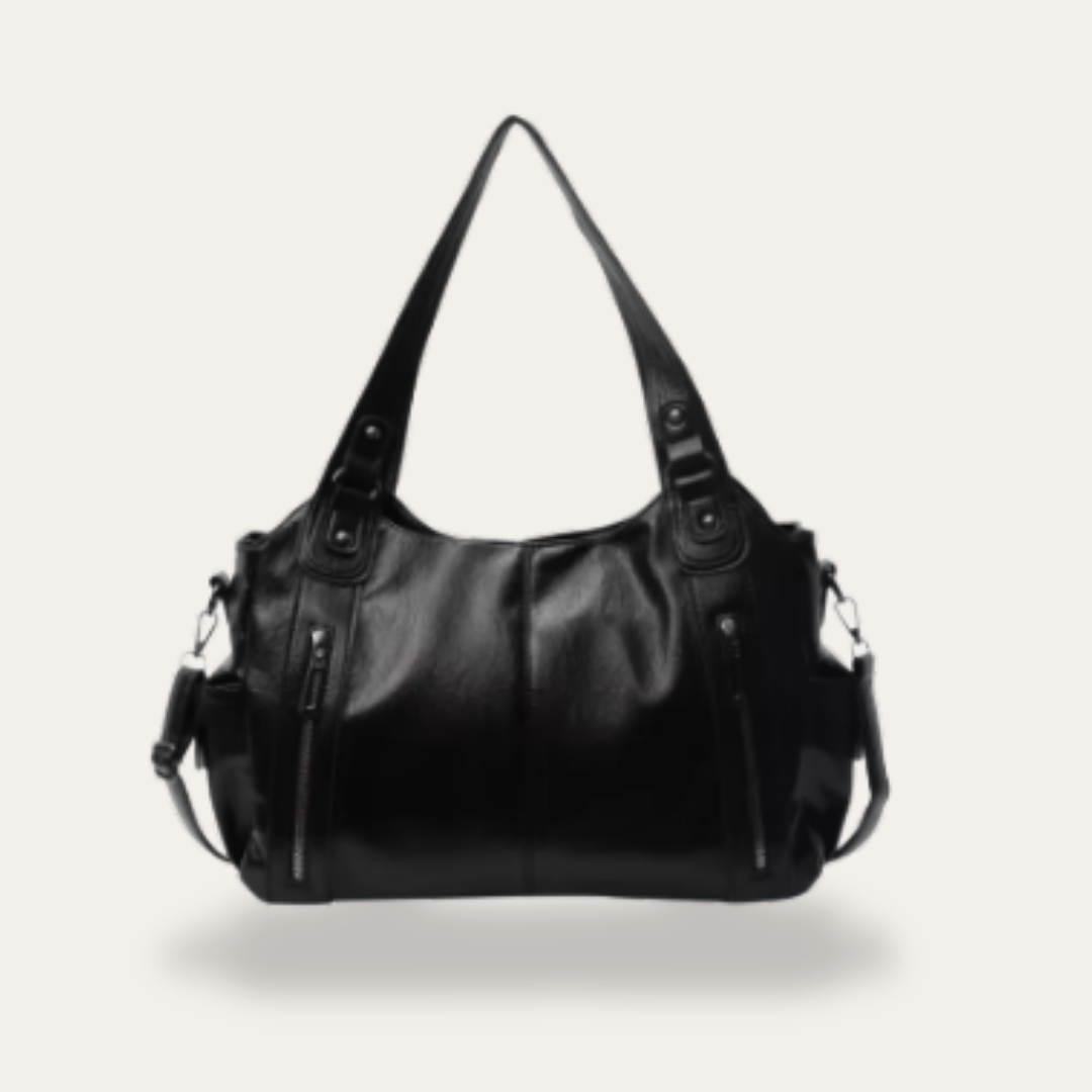 Damen Handtasche mit Schulterriemen und Reißverschlussfächern | Vestea