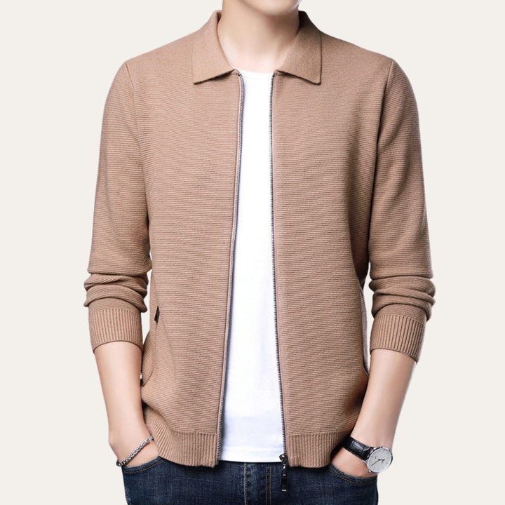 Herren Strickjacke Wollmix mit Reißverschluss | Vestea