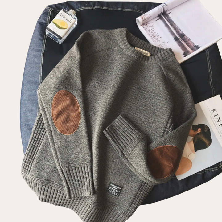 Modischer Pullover für Damen mit Ellbogen-Patches | Vestea