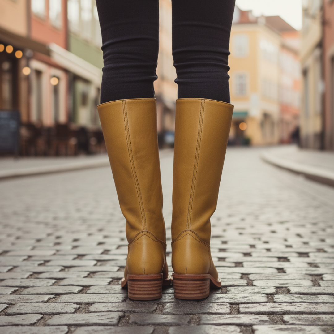 Damen Orthopädische Mid-Calf Stiefel im Reitstil | Vestea