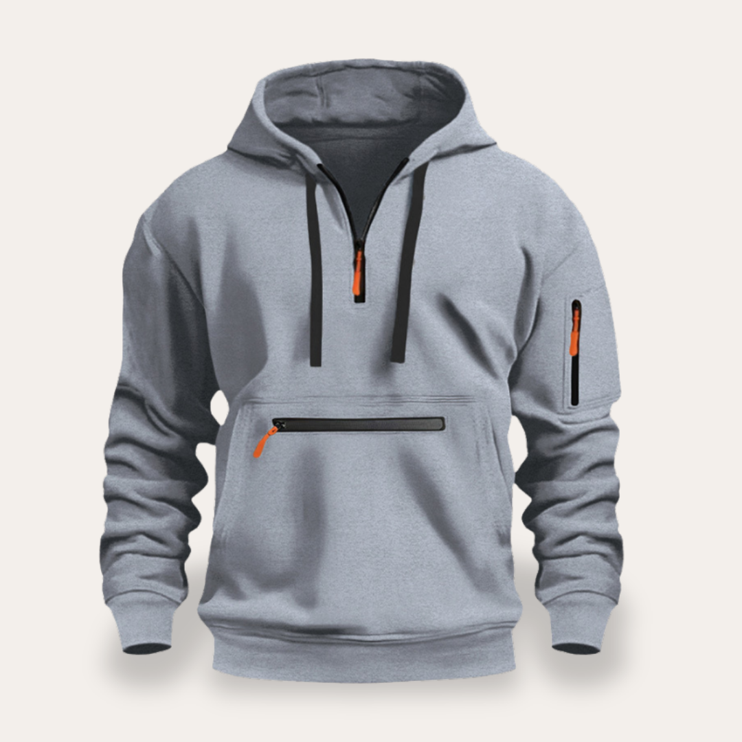 Herren Hoodie mit Reißverschluss Taschen | Vestea