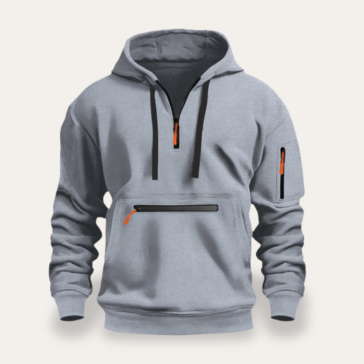 Herren Hoodie mit Reißverschluss Taschen | Vestea