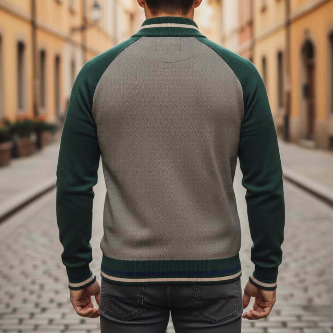 Herren Zip-Jacke mit Raglanärmeln, sportlich | Vestea