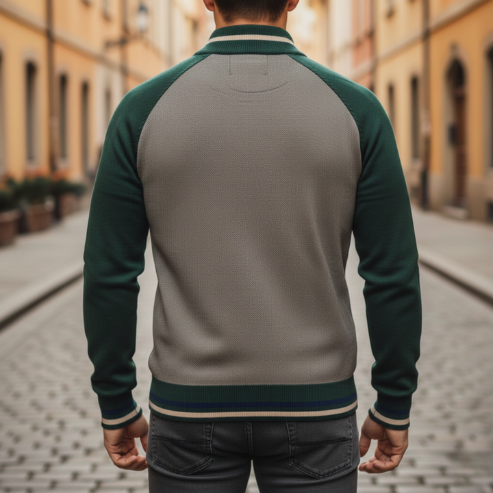 Herren Zip-Jacke mit Raglanärmeln, sportlich | Vestea