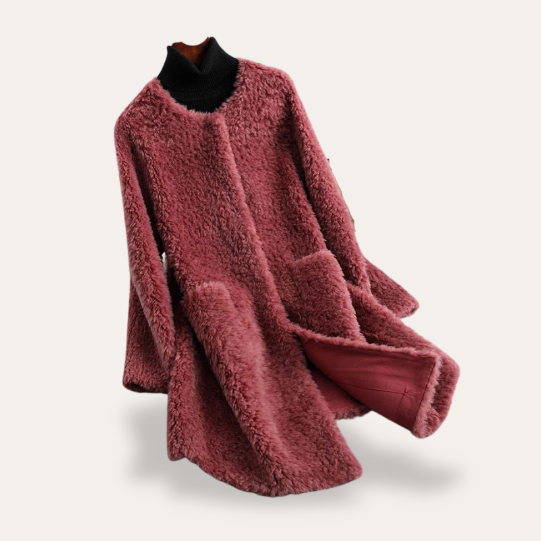 Damen Teddyjacke Kunstfell Oversize | Vestea