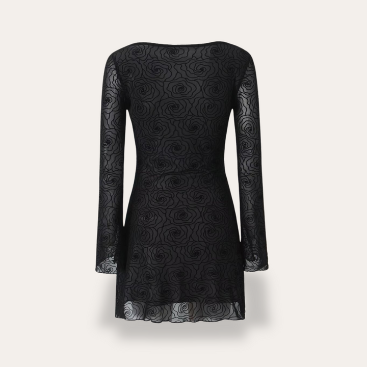 Vestea | Damen Mesh Minikleid Schwarz