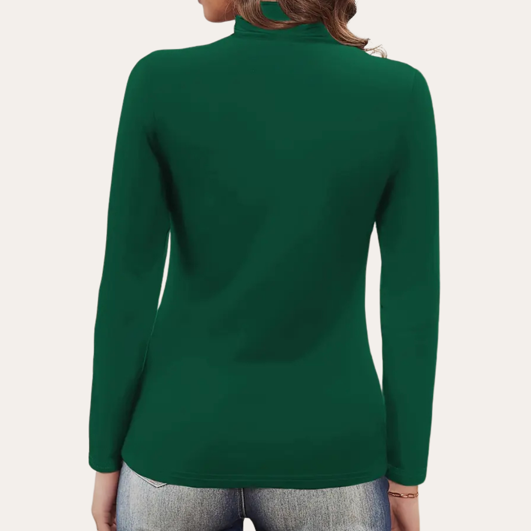 Drapiertes Langarmshirt für Damen | Vestea