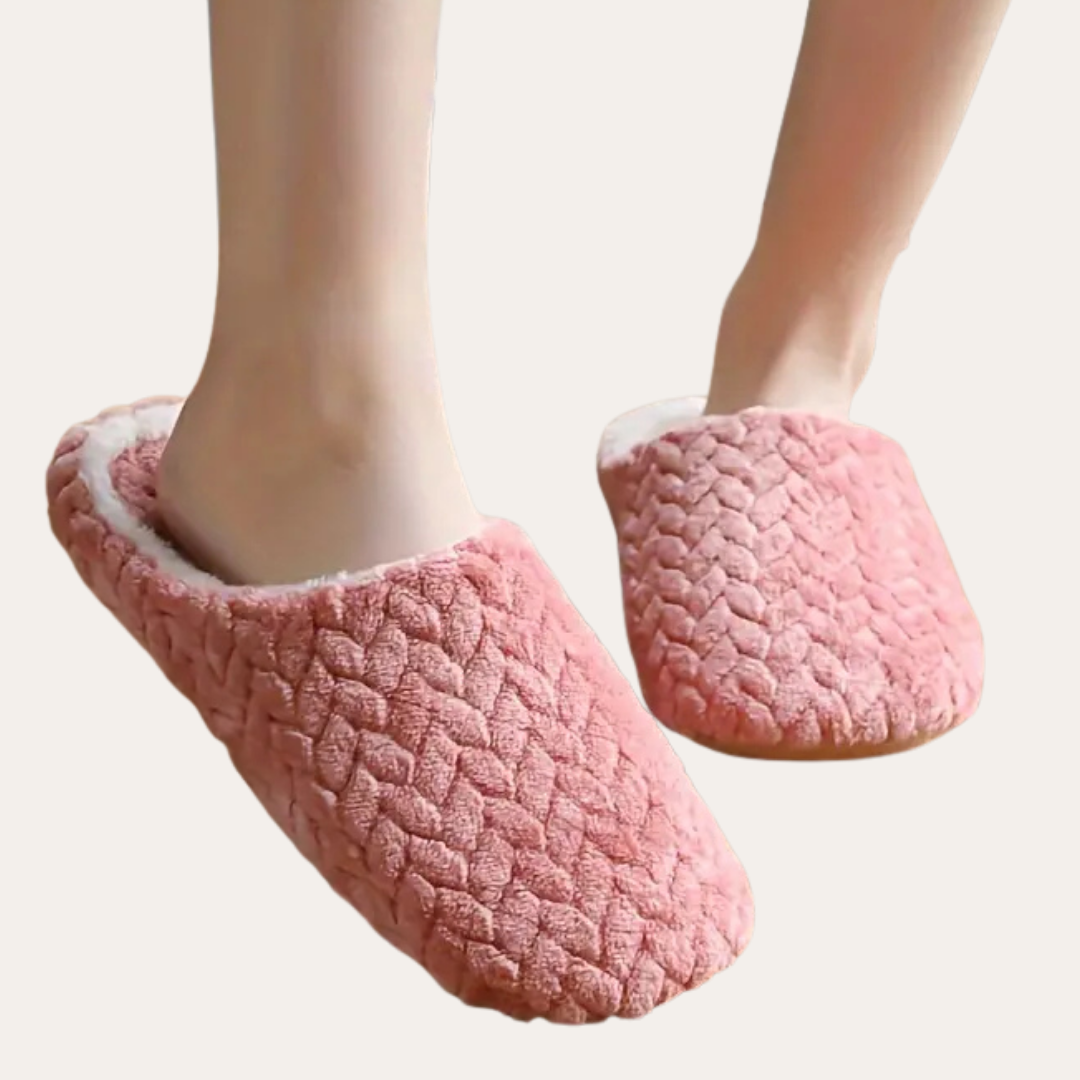 Damen Orthopädische Hausschuhe mit Fleece-Innensohle und Muster | Vestea