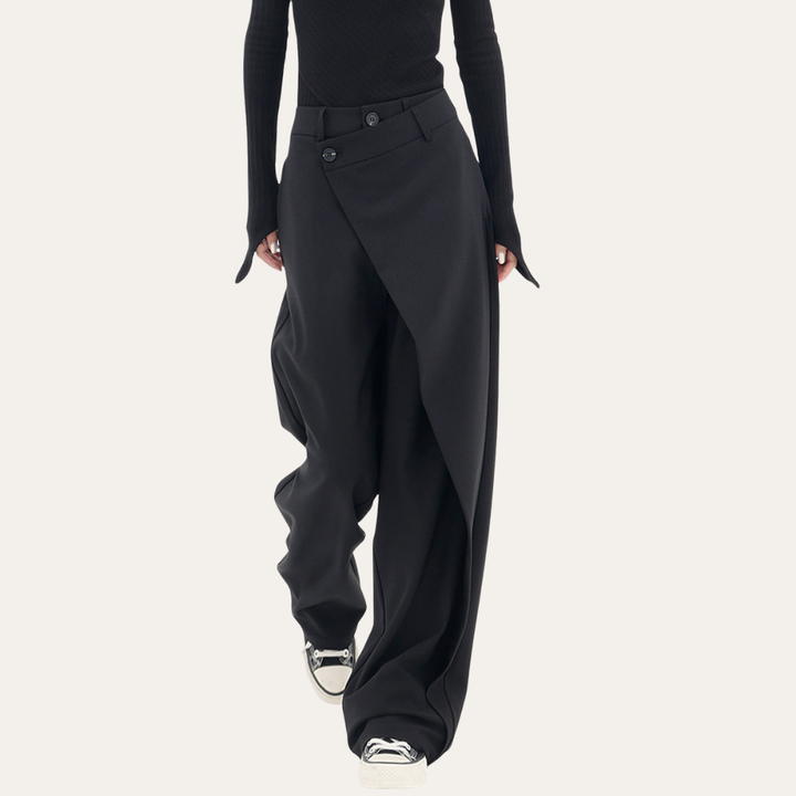 Damen Hose High Waist Weit Bein Freizeit | Vestea