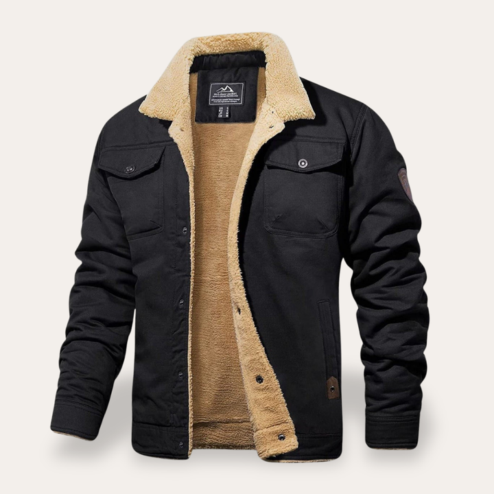 Herren Winterjacke Fleece Gefüttert Outdoor Übergangsjacke | Vestea
