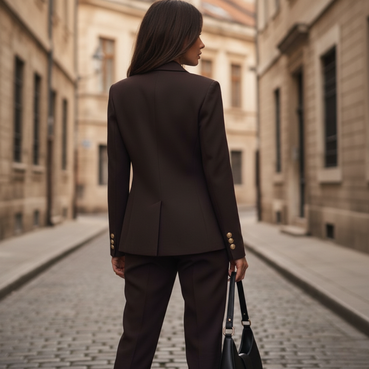 Damen Outfit Set Blazer Hose Elegant | Vestea