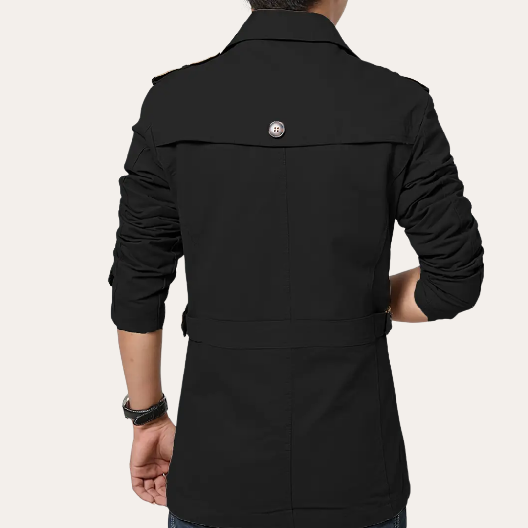 Herren Trenchcoat – Übergangsjacke aus Mischgewebe | Vestea