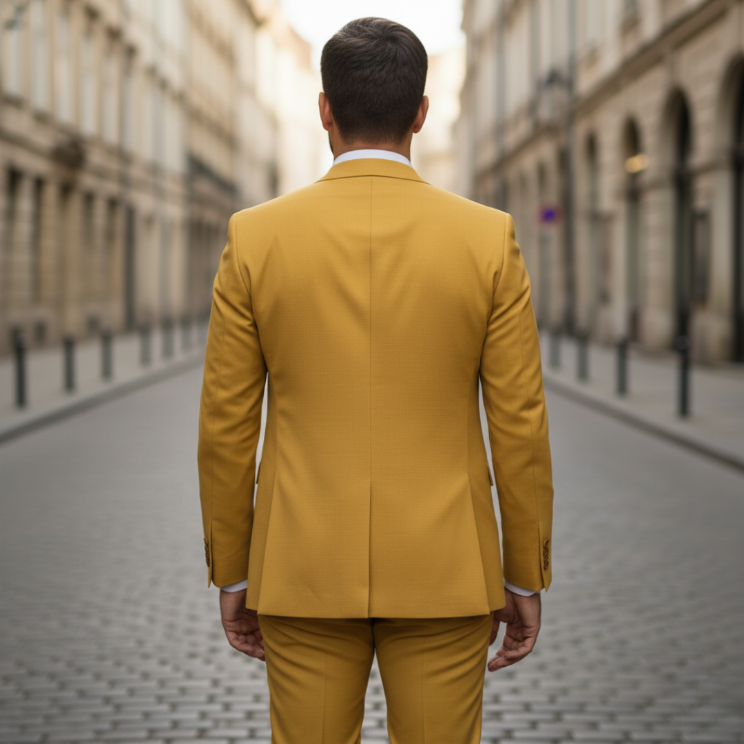 Eleganter dreiteiliger Herrenanzug aus Polyester | Vestea