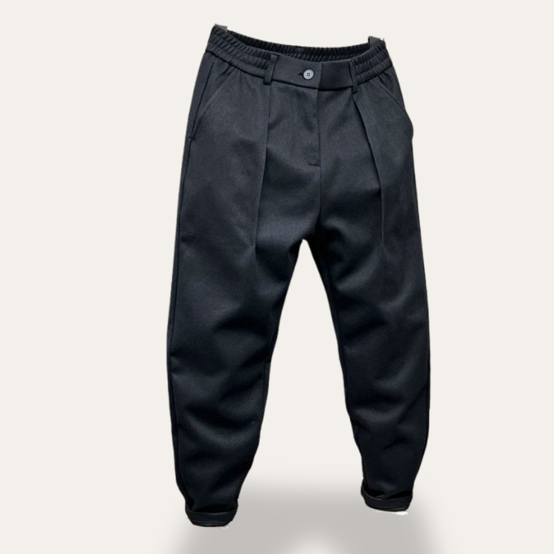 Herren Hose mit elastischem Bund und Bügelfalte | Vestea