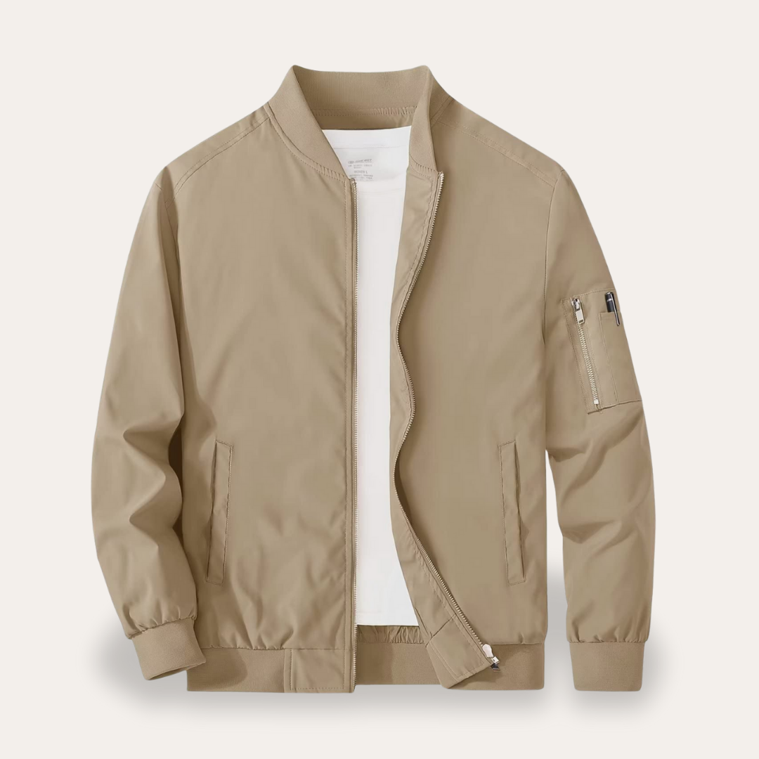 Herren Bomberjacke leicht Nylon mit Reißverschluss | Vestea