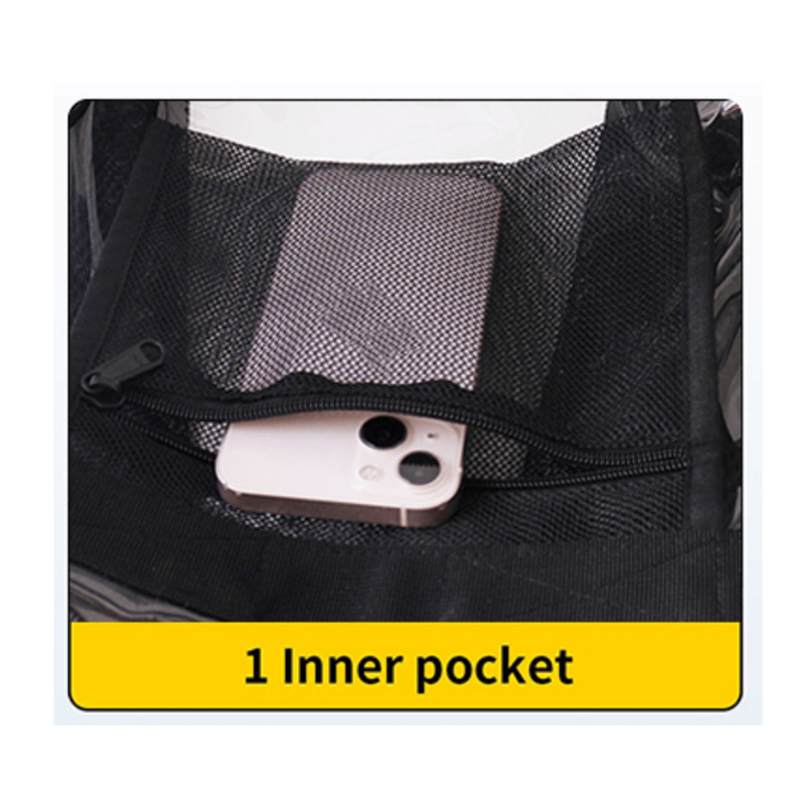 Herren Rucksack aus transparentem Material mit Netzfronttasche | Vestea