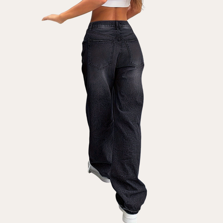 Y2K Weite Denim-Jeans für Damen | Vestea