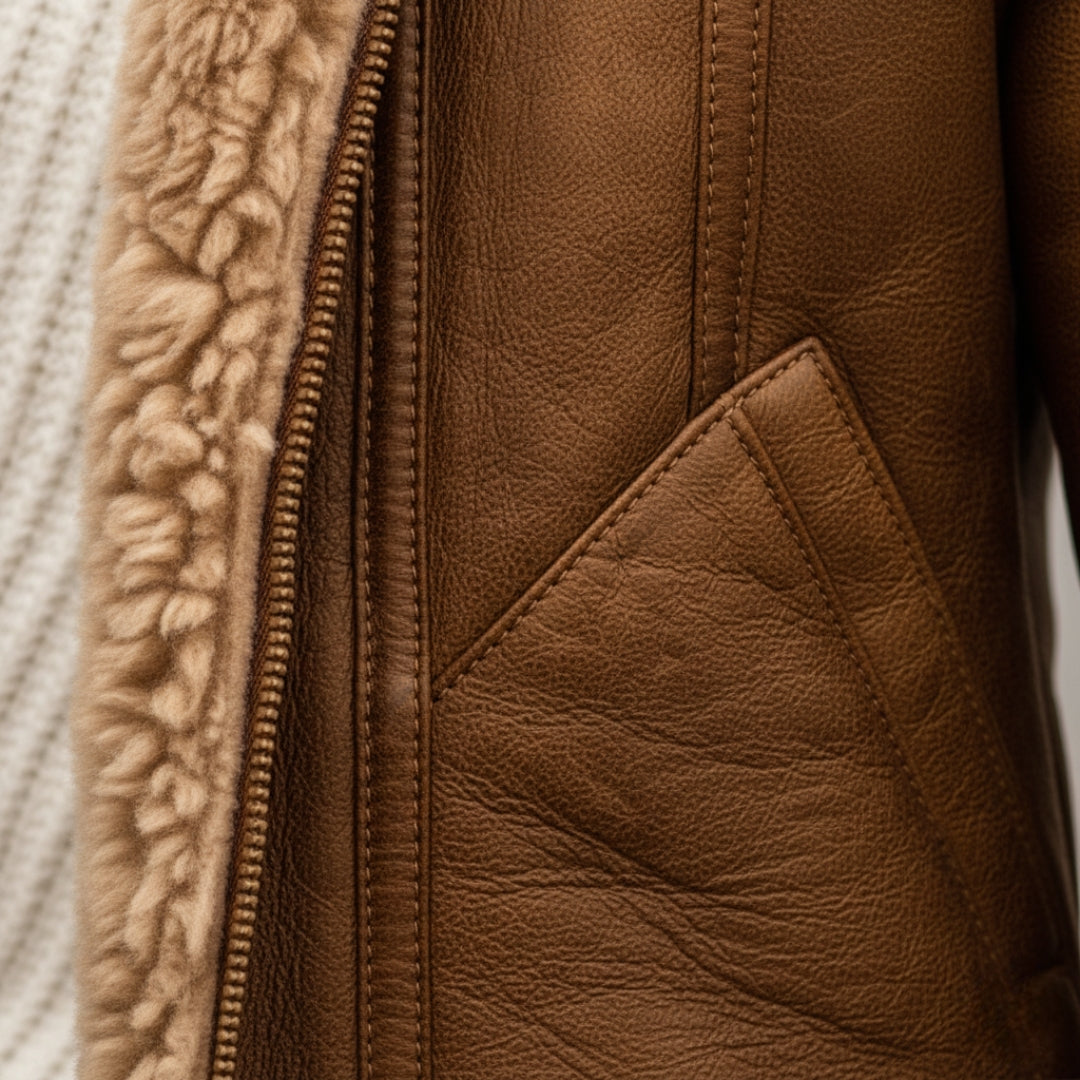 Herren Jacke mit Kunstpelz | Vestea